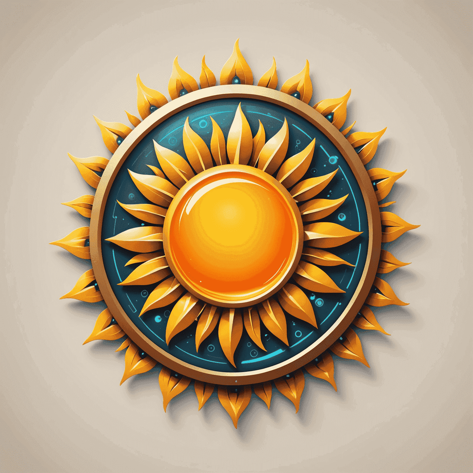 Technisun logo featuring a stylized sun with tech-inspired elements