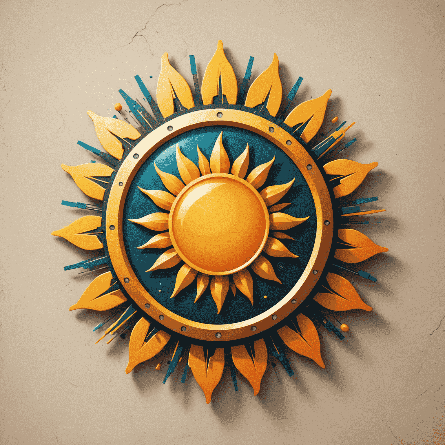 Technisun logo featuring a stylized sun with tech-inspired elements